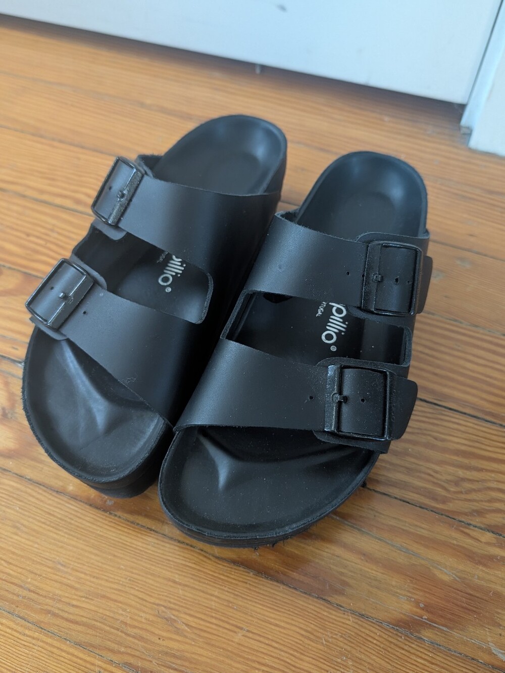 Birkenstock Black Double-Buckle Slide Sandals for Women